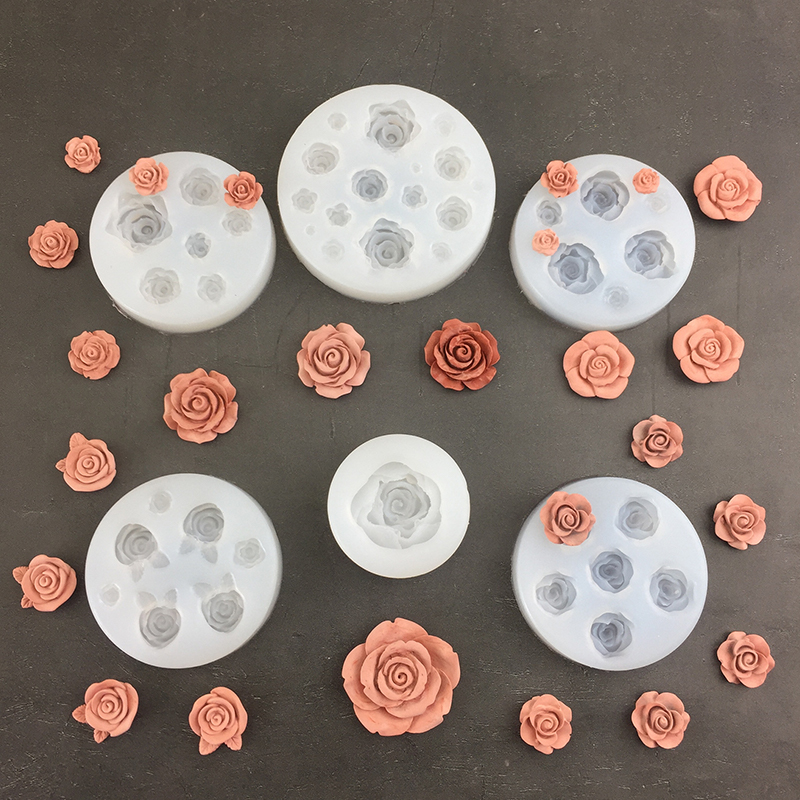 Candle Making Supplies Wholesale - 3D Rose Flower Shape Leaf Silicone