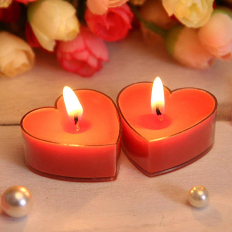 Candle Making Gel Wax - 50 Sets Heart Round Candle Mold