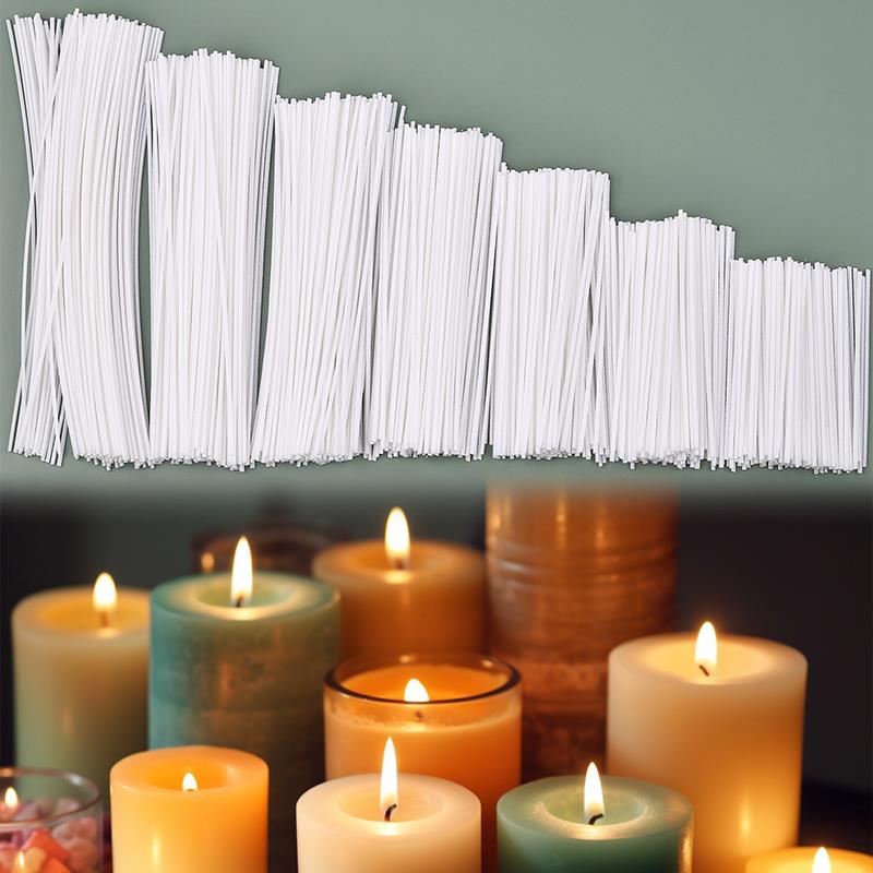 Soy Wax Pillar Blend - 50/100Pcs Waxed Cotton Candle Wicks Set