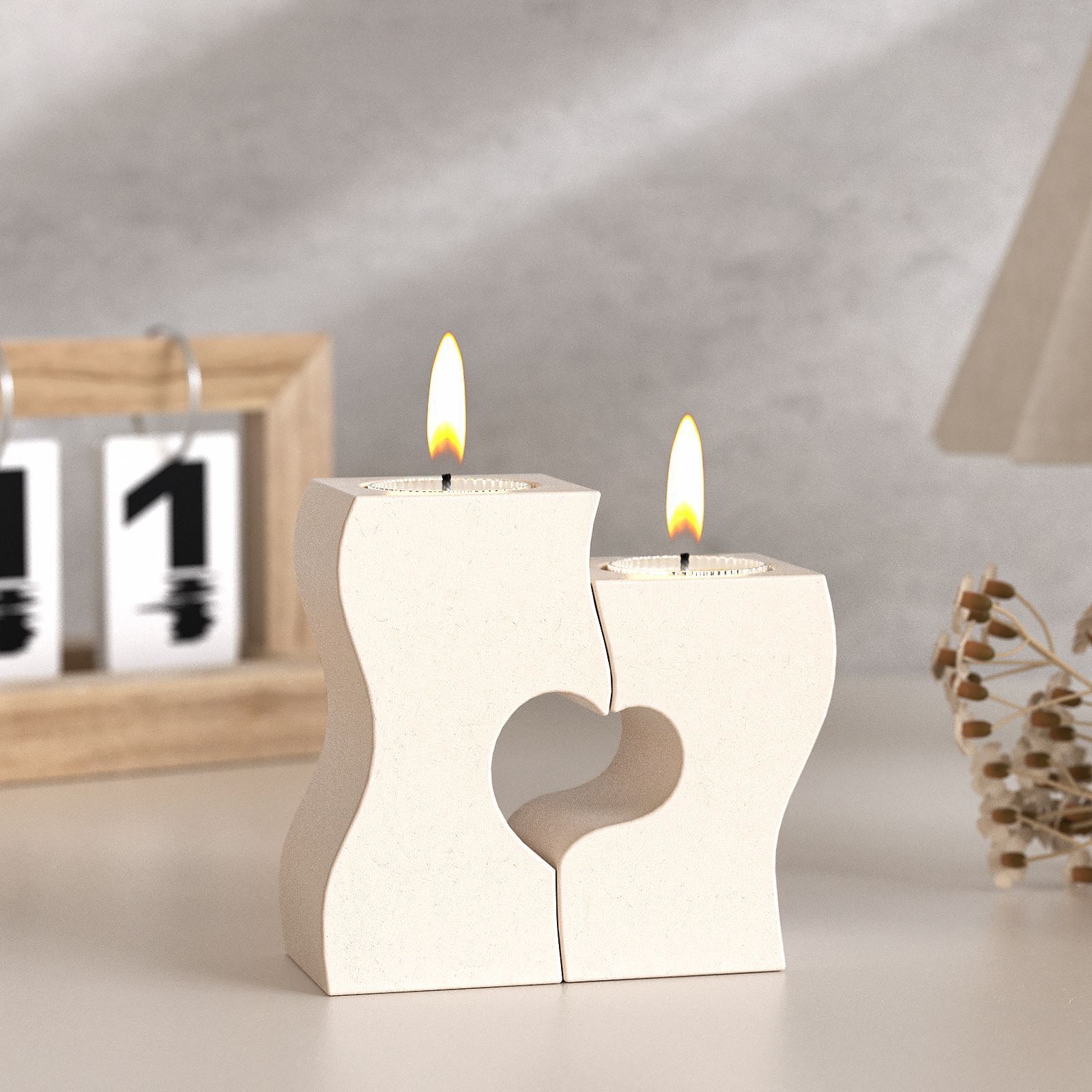 Candle Making Supplies Wholesale - S Heart Candlestick Silicone Molds DIY