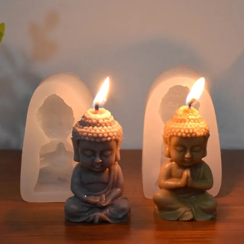 Candle Making Gel Wax - Small Rudraksha Buddha Candle Silicone Mould