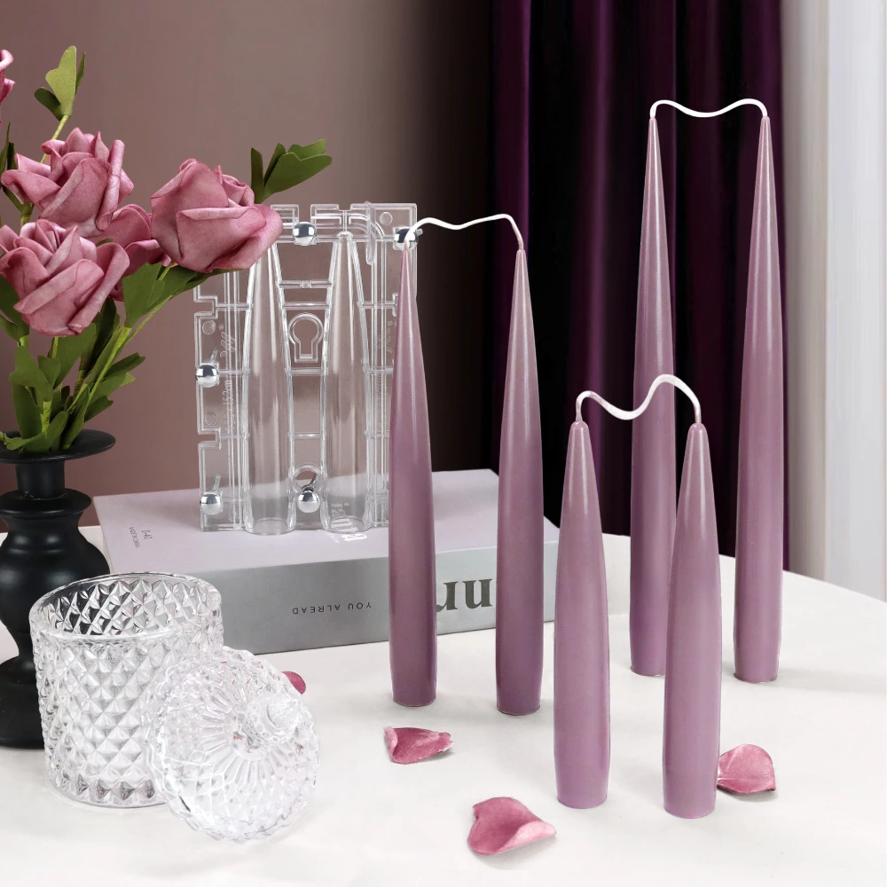 Candle Making Supplies Wholesale - Double Pointed Column Candle Acrylic Mould