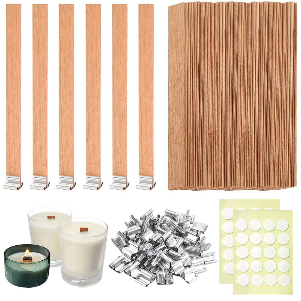 100Pcs Wooden Wicks with Base  - Candle Making Wicks recension och pris