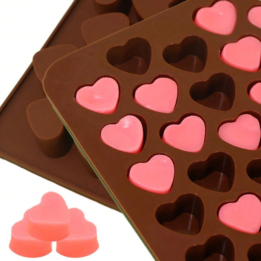 2pcs/set Heart-shaped Coffee B - Soy Wax Pillar Blend recension och pris
