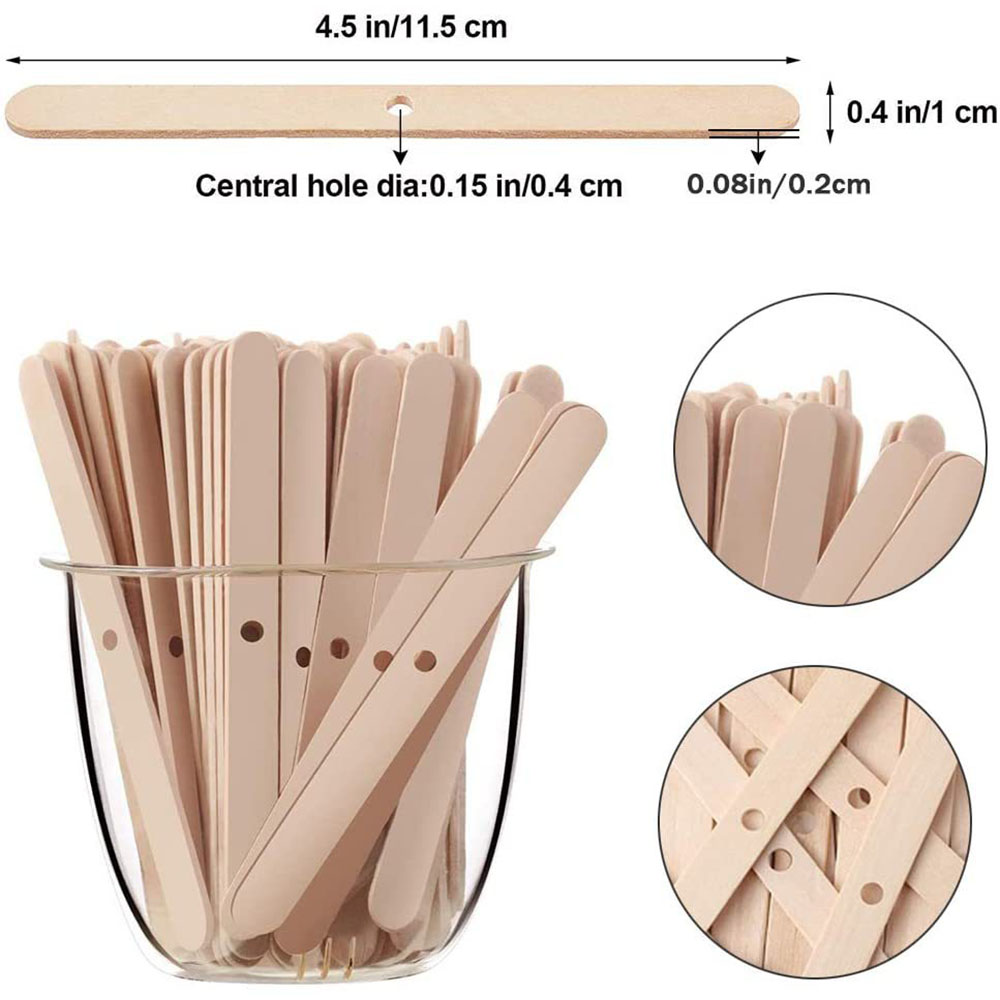 50pcs Wooden Wax Core Holder S - Soy Wax Pillar Blend recension och pris