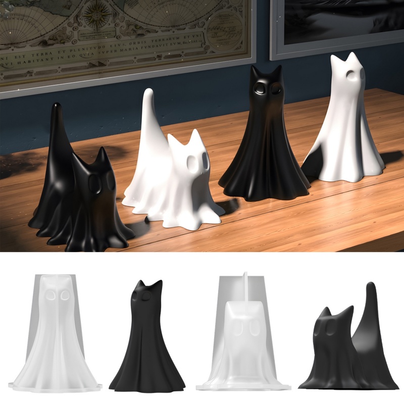 Ghost Cat Halloween Desktop Or - Candle Making Items recension och pris