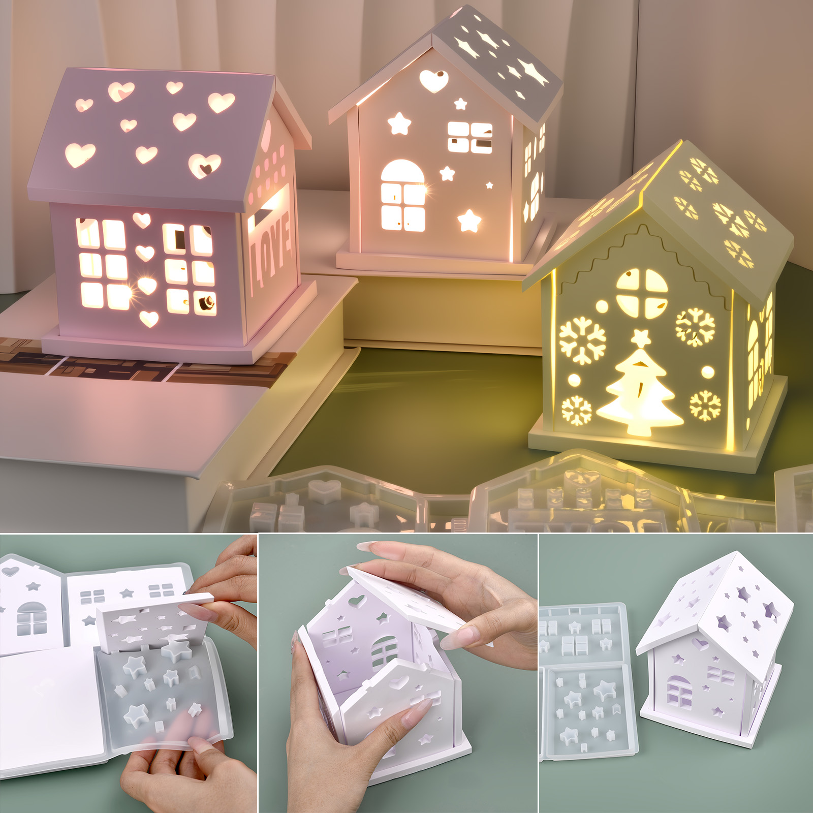 3D House Silicone Mold DIY Chr - Candle Making Items recension och pris