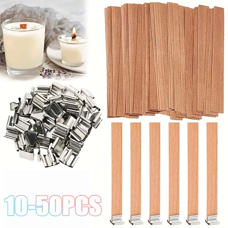 Natural Wooden Candle Wicks wi - Soy Wax Pillar Blend recension och pris