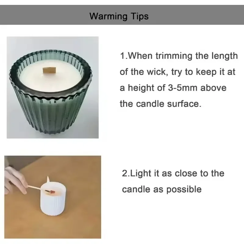 Natural Wooden Candle Wicks wi - Soy Wax Pillar Blend recension och pris