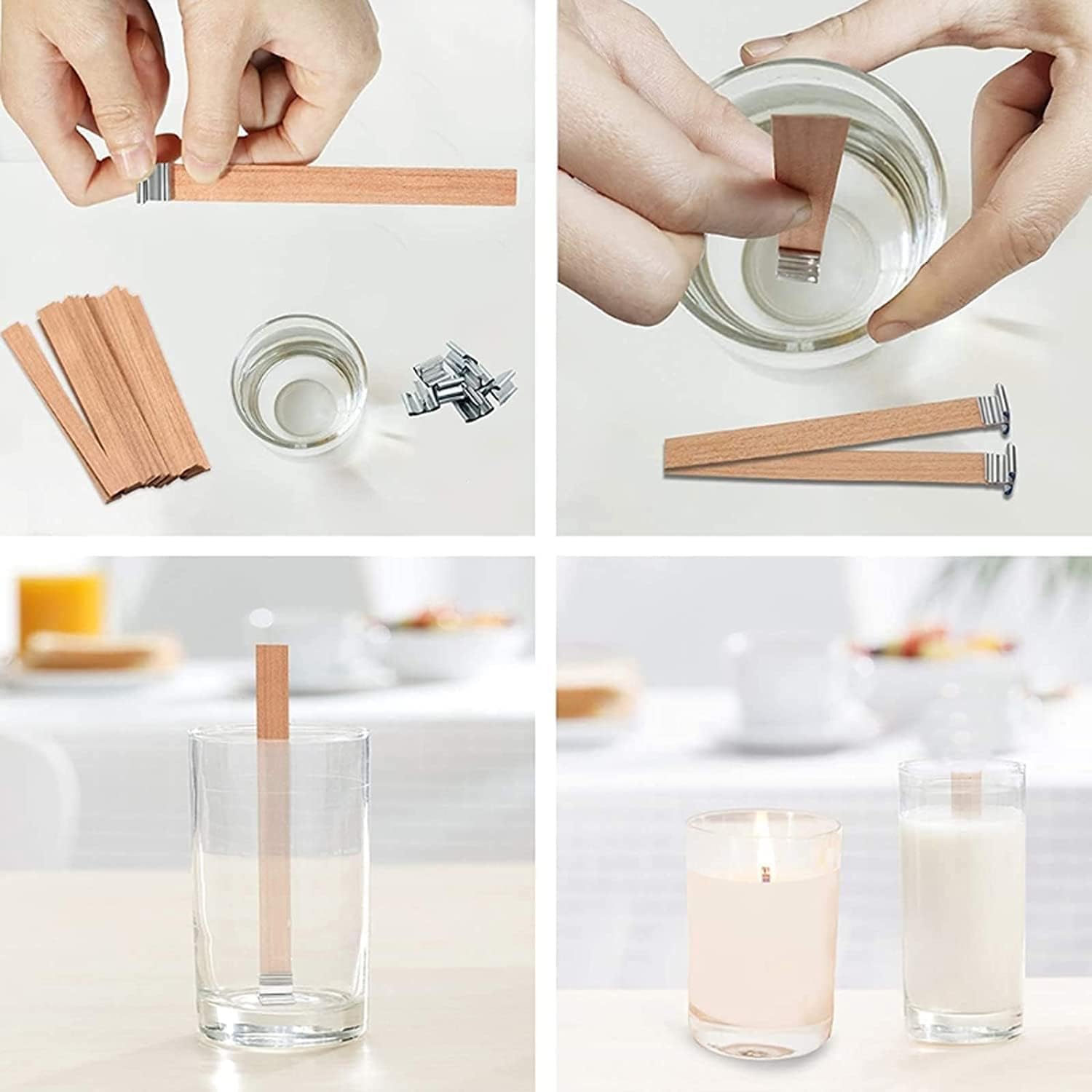Natural Wooden Candle Wicks wi - Soy Wax Pillar Blend recension och pris
