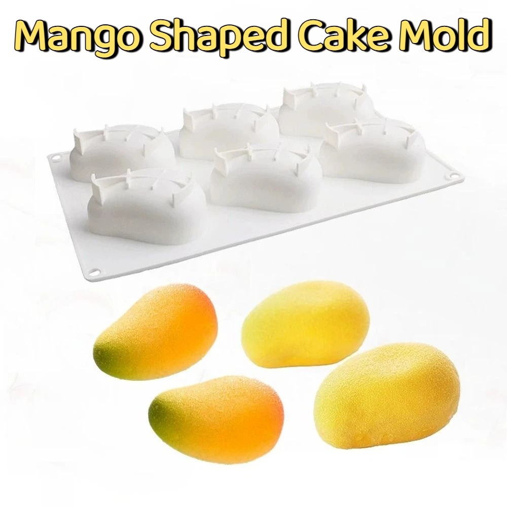 6 Cavity Mango Shaped Cake Mol - Candle Making Items recension och pris