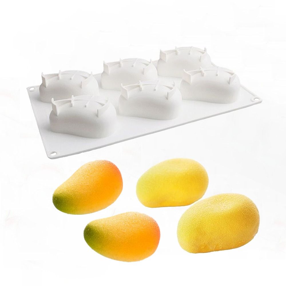 6 Cavity Mango Shaped Cake Mol - Candle Making Items recension och pris