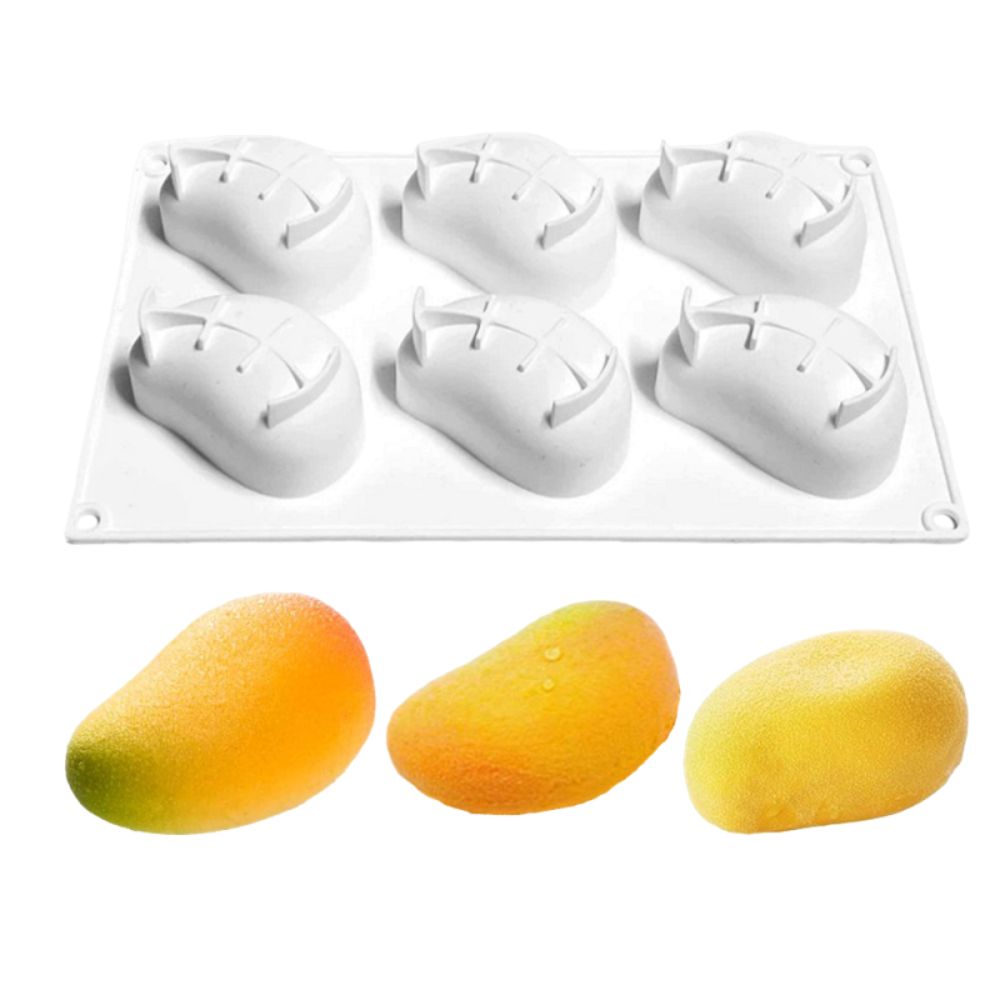 6 Cavity Mango Shaped Cake Mol - Candle Making Items recension och pris