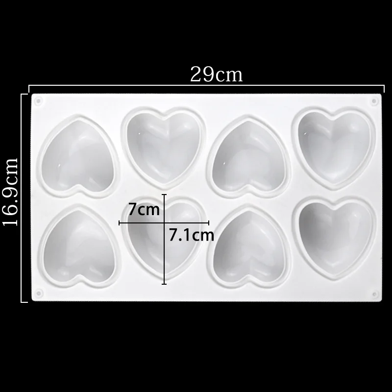 Love Heart Silicone Soap Mold  - Candle Making Supplies Wholesale recension och pris