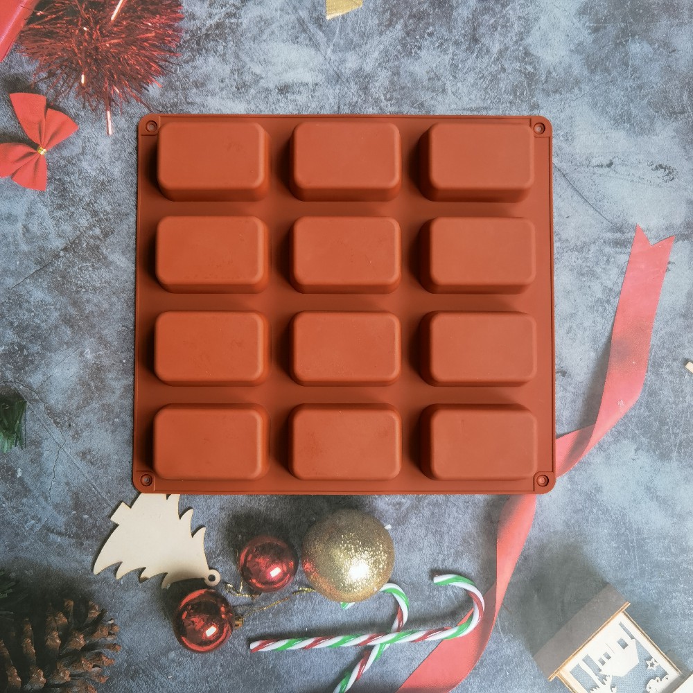 12 Cavity Square Silicone Soap - Candle Making Supplies Wholesale recension och pris