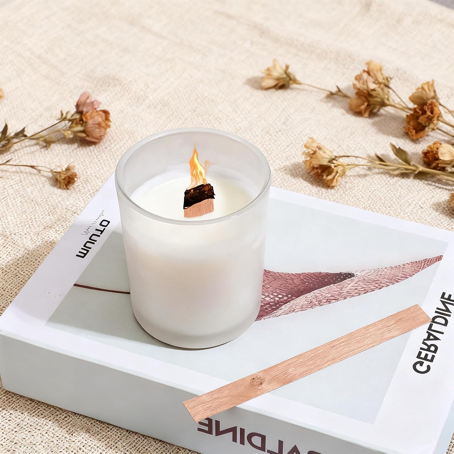 60Pcs Wood Wicks for Candles M - Soy Wax Pillar Blend recension och pris
