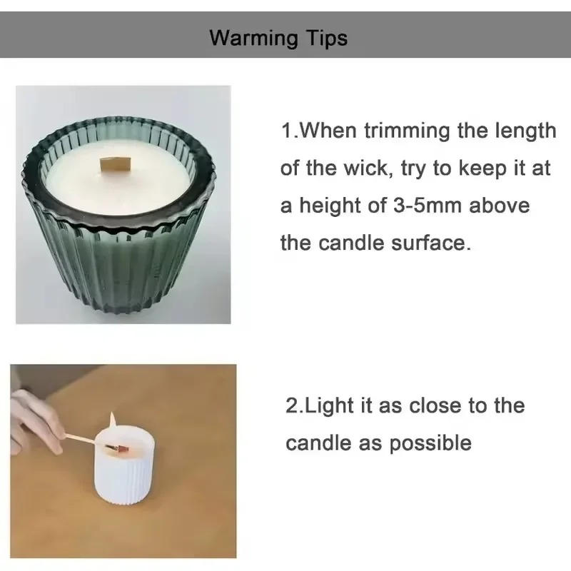 Natural Wooden Candle Wicks Wo - Soy Wax Pillar Blend recension och pris