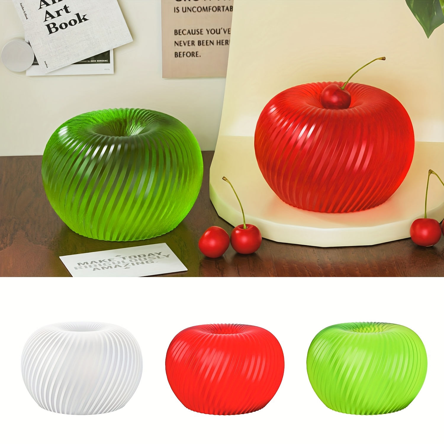 A trendy red apple silicone mo - Candle Making Items recension och pris