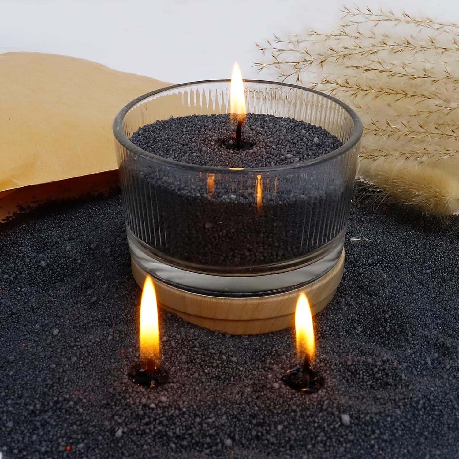 Black Candle Sand with Wick, 2 - Candle Making Wax recension och pris